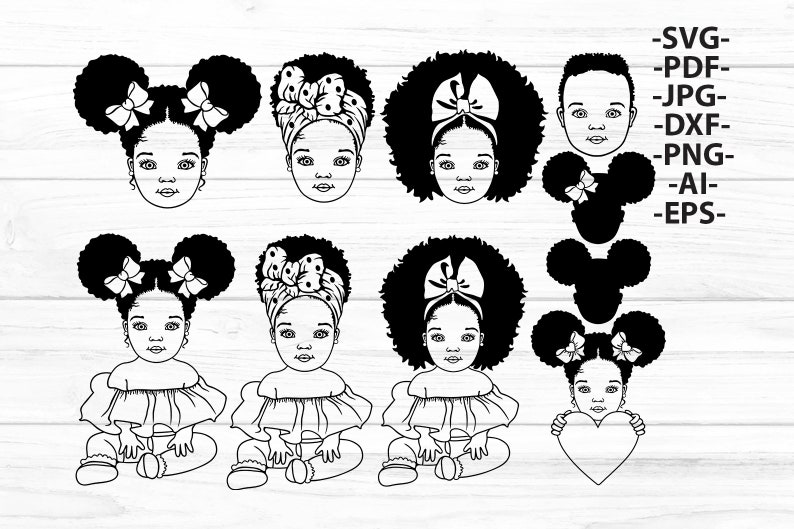 Download Clip Art African American Girl Black African Svg Black Woman Svg Bundle Afro Woman Silhouette Svg Files Afro Girl Silhouette Bundle Svg Art Collectibles