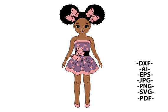 Peekaboo Girl Svg, Afro Girl Svg, Super Cute, Sweet Svg, Black Girl Svg, Puff Hair, Pink lips, Cute Girl Svg Cut Files
