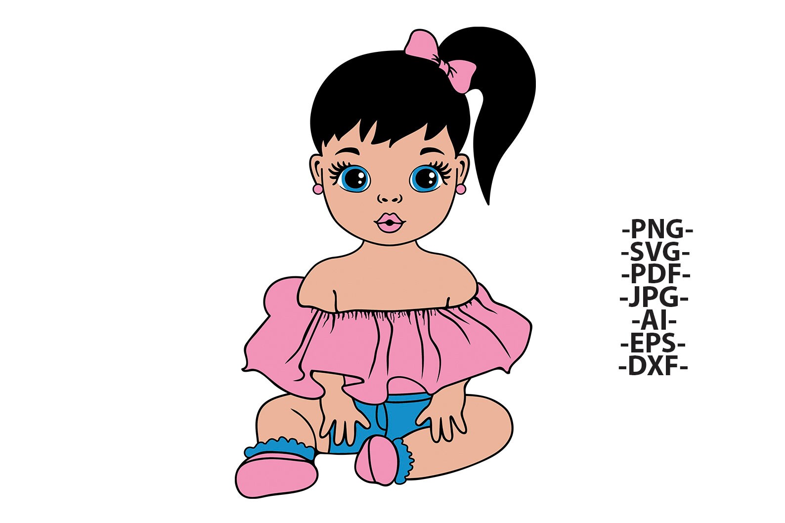 Baby Princess Svg White Girl Svg Sweet Baby Svg 4 Different Etsy Canada