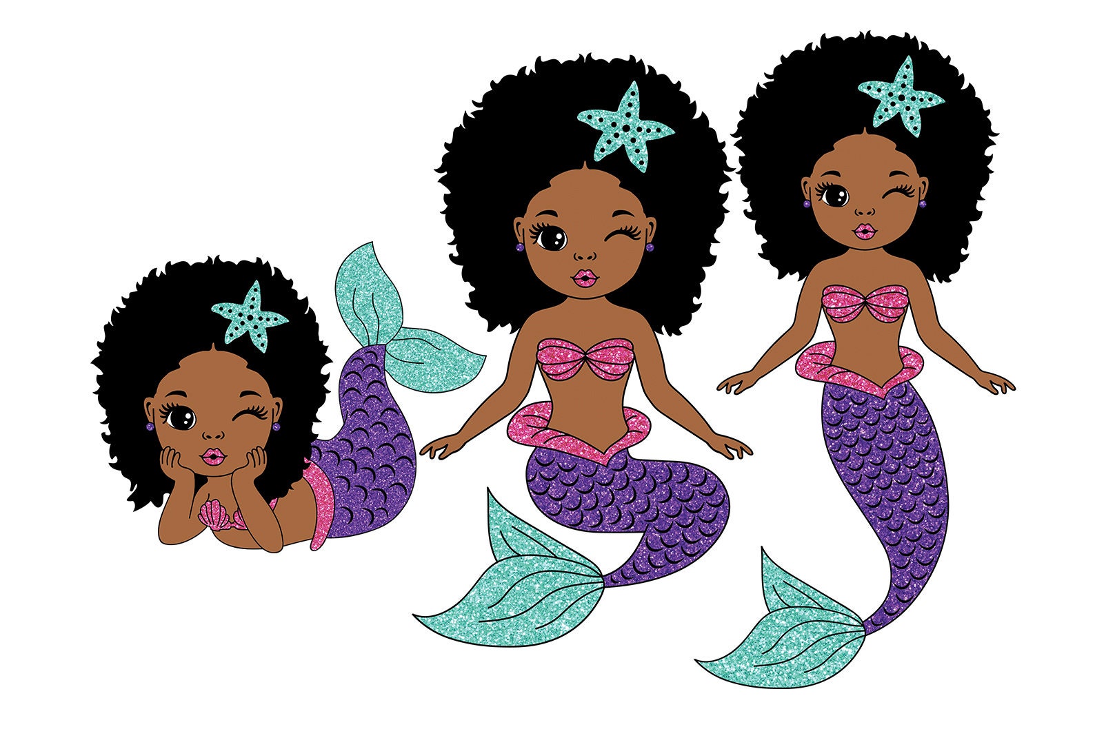 Free Free 299 Afro Mermaid Svg SVG PNG EPS DXF File