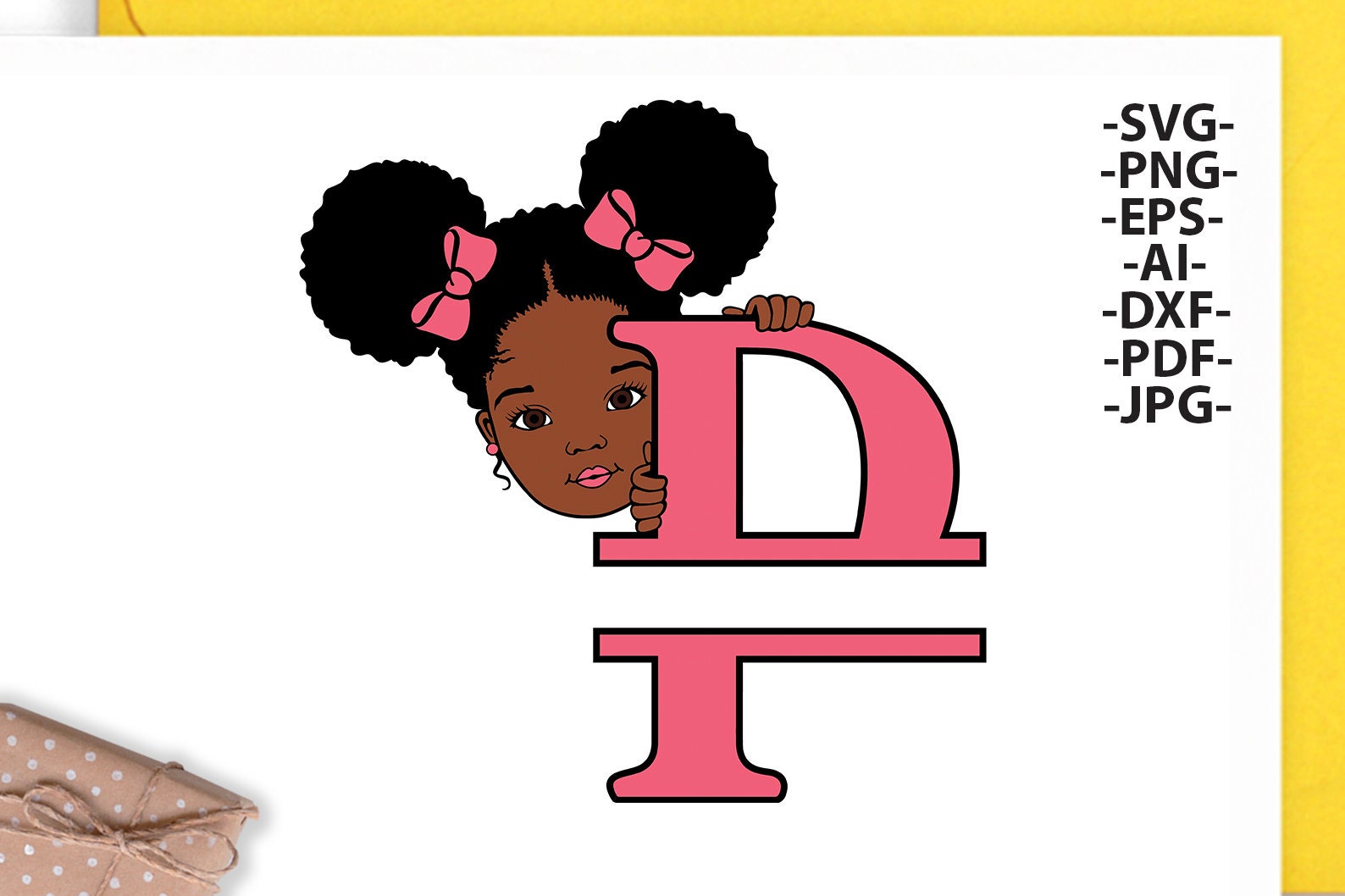 Afro Girl Svg Letter P Alphabet Name Svg Peeking Girl Svg Etsy UK