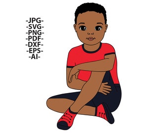 Black Boy Svg, Boy Clipart, Cute Kid Svg, Black Boy tshirt, Black Boy Matter, Afro Boy Svg, Afro Kid Svg, African American, Svg Cut Files