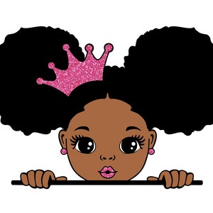 Zwarte Prinses Meisje, Afro Queen Svg, Black Girl Svg, Melanin Queen, Black Girl Magic, 3 PNG Glitter, Svg Cut Files