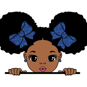 Peekaboo Girl Svg, Afro Girl Svg, Black Girl Svg, Pink lips, Cute Little Kid, 4 PNG Glitter, Svg Cut Files