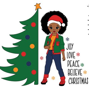 Christmas Girl Svg, Gioia, amore, Pace, Believe Christmas Svg, Red Hat, Afro Girl Svg, Cute Little Girl Svg, Peekaboo Girl Svg, Svg Cut Files