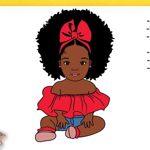 Afro Girl Svg, Afro Baby Girl Svg, Melanin Svg, Turban Head Wrap, Afroamericano, Black History, Little Black Queen, Svg Cut Files