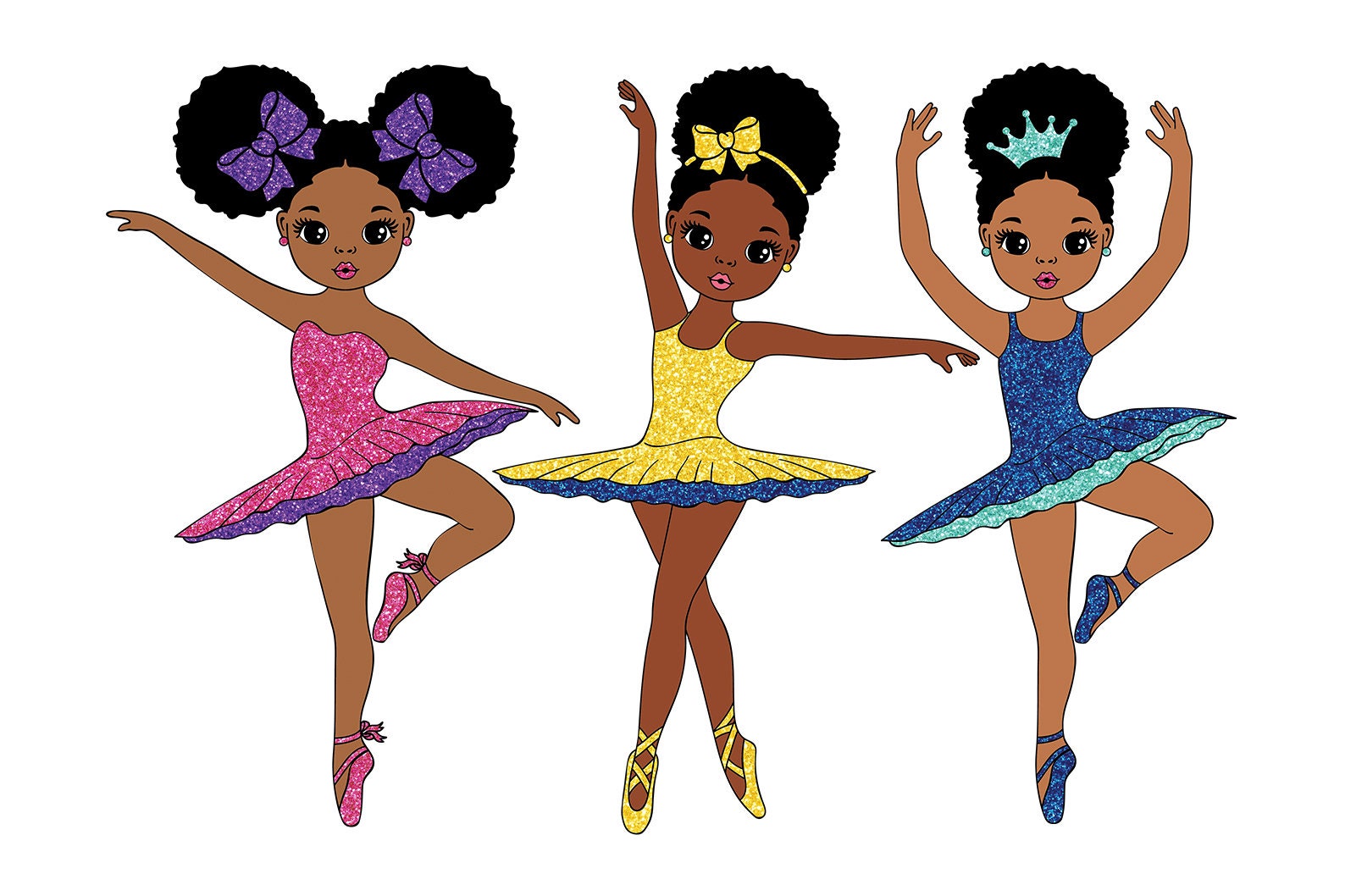 Black Girl Bundle Svg Ballerina Svg Gymnastics Girl Svg Etsy