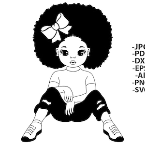 Outline Afro Girl, Fashion Afro Svg, Black Girl Magic Svg, Afro Girl Svg, Black Woman Svg, Afro Woman Svg, Glamour Female