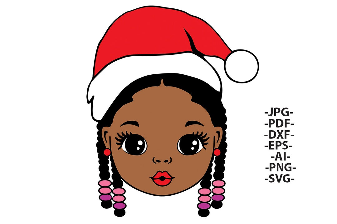 Black Girl Christmas Christmas Afro Girl Peekaboo Girl Svg Cornrow  black-girl-christmas-christmas-afro-girl-peekaboo-girl-svg-cornrow