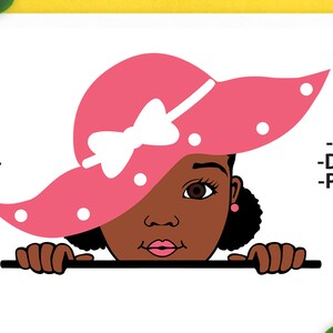 Peekaboo girl svg, Hat Svg, Afro Girl Svg, Baby girl Svg, Cute girl Svg, Cute black African, Svg cut files