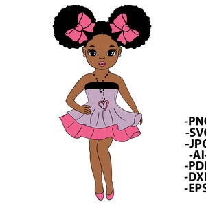Afro Girl Svg, Sweet Girl Svg, Beauty Black Woman Svg, Puff Hair, Fashion Afro Svg, Black Woman Clipart, Super Cute Afro Girl, Svg Cut Files