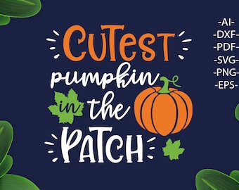 Cutest Pumpkin In The Patch SVG | Kids svg | Pumpkin tshirt | Kids halloween svg | Kids shirt svg