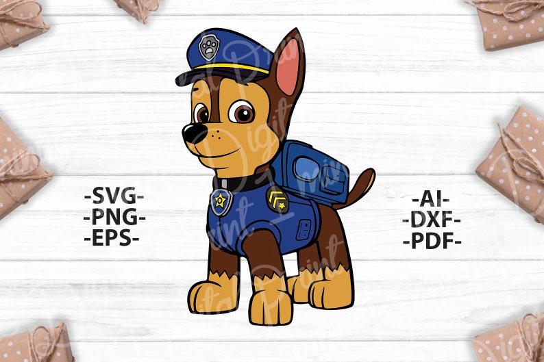 Download Paw Patrol Svg Chase birthday shirt Paw patrol Chase Paw ...