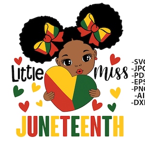 Little Fräulein Juneteenth SVG, Juneteenth Shirt, schwarze Mädchen Zitate, Afro Puff SVG, Afro Girl SVG, schwarze Geschichte Shirt, Mädchen Clipart
