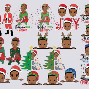 Kerst ontwerpen Svg, kerstbundel Svg, zwarte kerstshirt Svg, Christmas Boy Svg, schattige jongen Svg, Kids Christmas, png, knippen Svg-bestanden