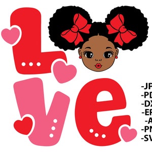 Black Girl Love Svg, Valentine Day Girl Svg, Afro Valentine Svg, Love And Hearts Svg, Peekaboo Girl Svg, Afro Girl Svg, African Cute Shirt