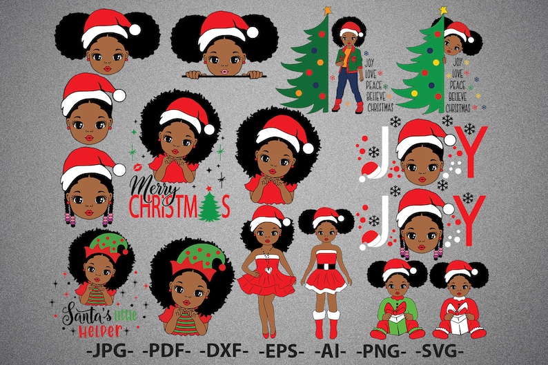 Christmas Designs Svg Christmas Bundle Svg Black Christmas | Etsy