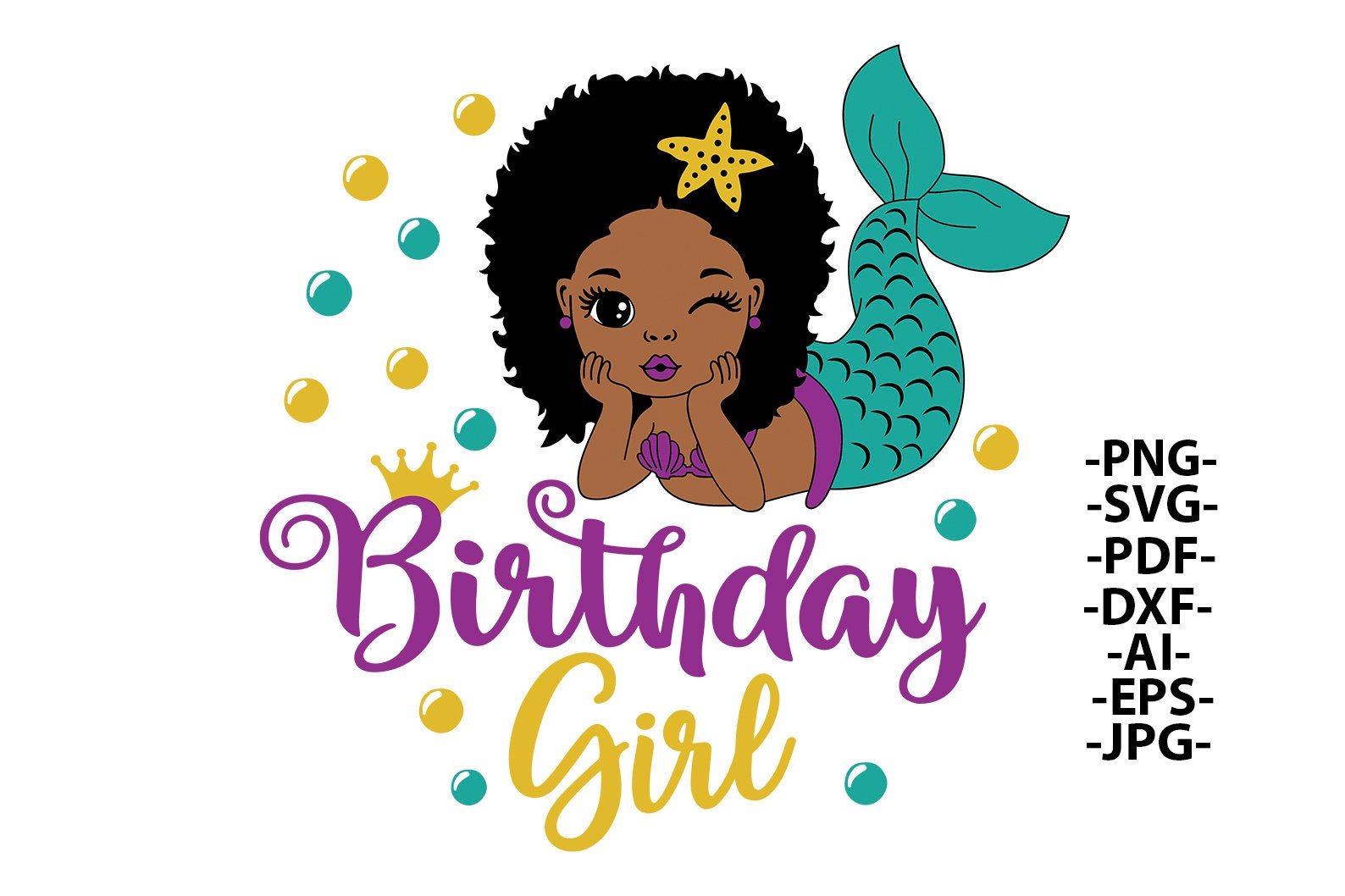 Free Free 152 Afro Mermaid Svg SVG PNG EPS DXF File