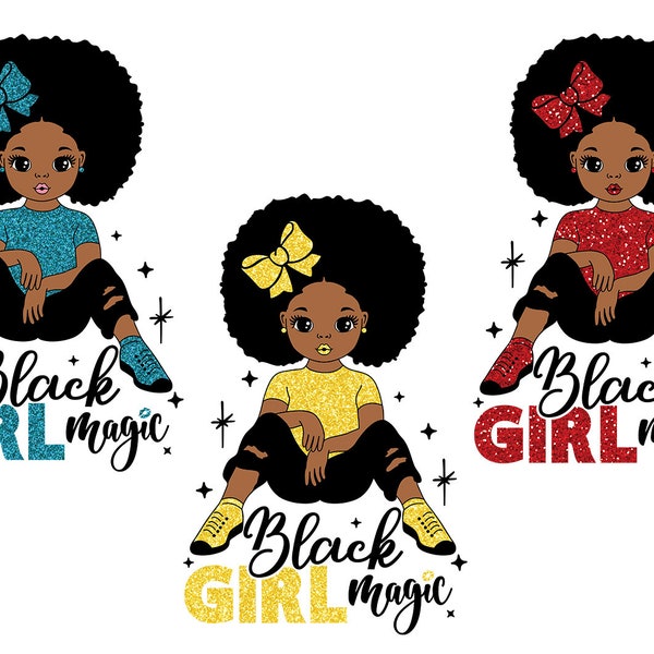 Black Girl Fashion Clipart, Black Girl Magic Svg, Afro Girl Svg, Black Girl Svg, Black Female Clipart,  Afro Woman Svg, Glitter Png Files