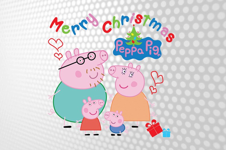 Download Christmas Peppa pig family Svg Peppa pig Svg Peppa pig | Etsy