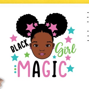 Black Girl Magic SVG: Afro Princess Cut File (Digital Download)