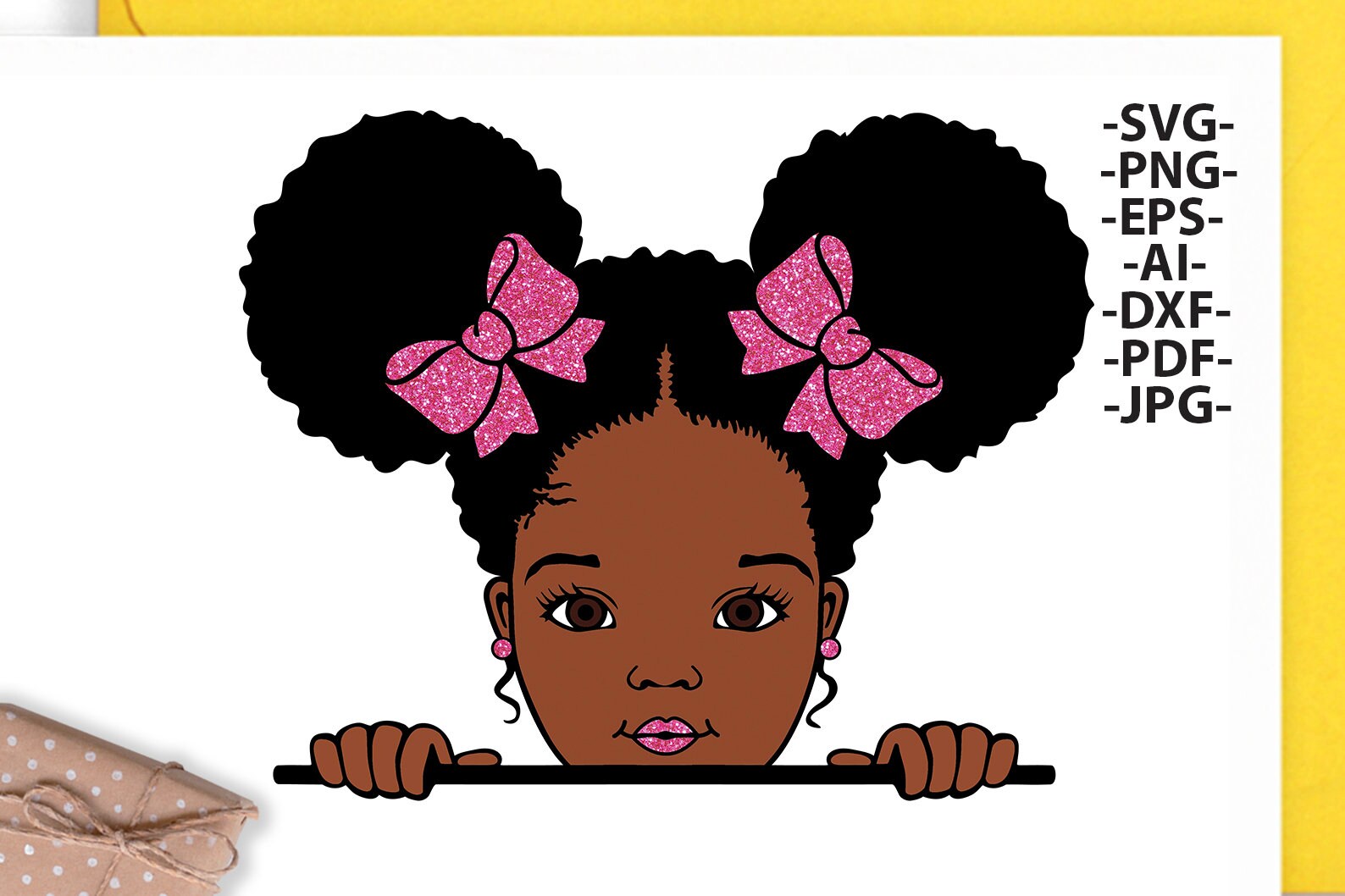Afro Girl Svg Peeking Girl Svg Afro Baby Girl Svg Kids Afro Etsy