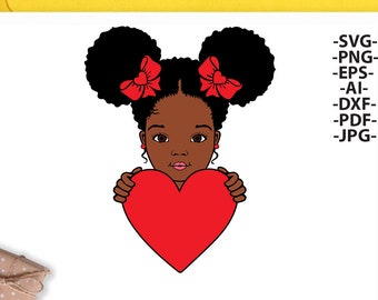 Afro Heart Svg Etsy