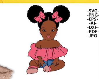 Afro Girl Svg, Afro Baby Girl Svg, Afro Puff Girl Svg, Peekaboo Girl Svg, African American, Black History, Afro Woman, Svg Cut files