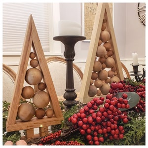 Decoración de mesa de árbol de Navidad de madera/tres tamaños disponibles