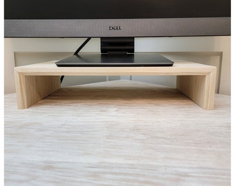 Support de moniteur minimaliste | Moniteur de montage | Étagère de bureau