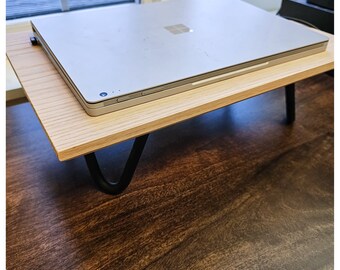 Suporte para monitor com pés em formato de grampo | Elevador de monitor | Prateleira de mesa | Dois estilos