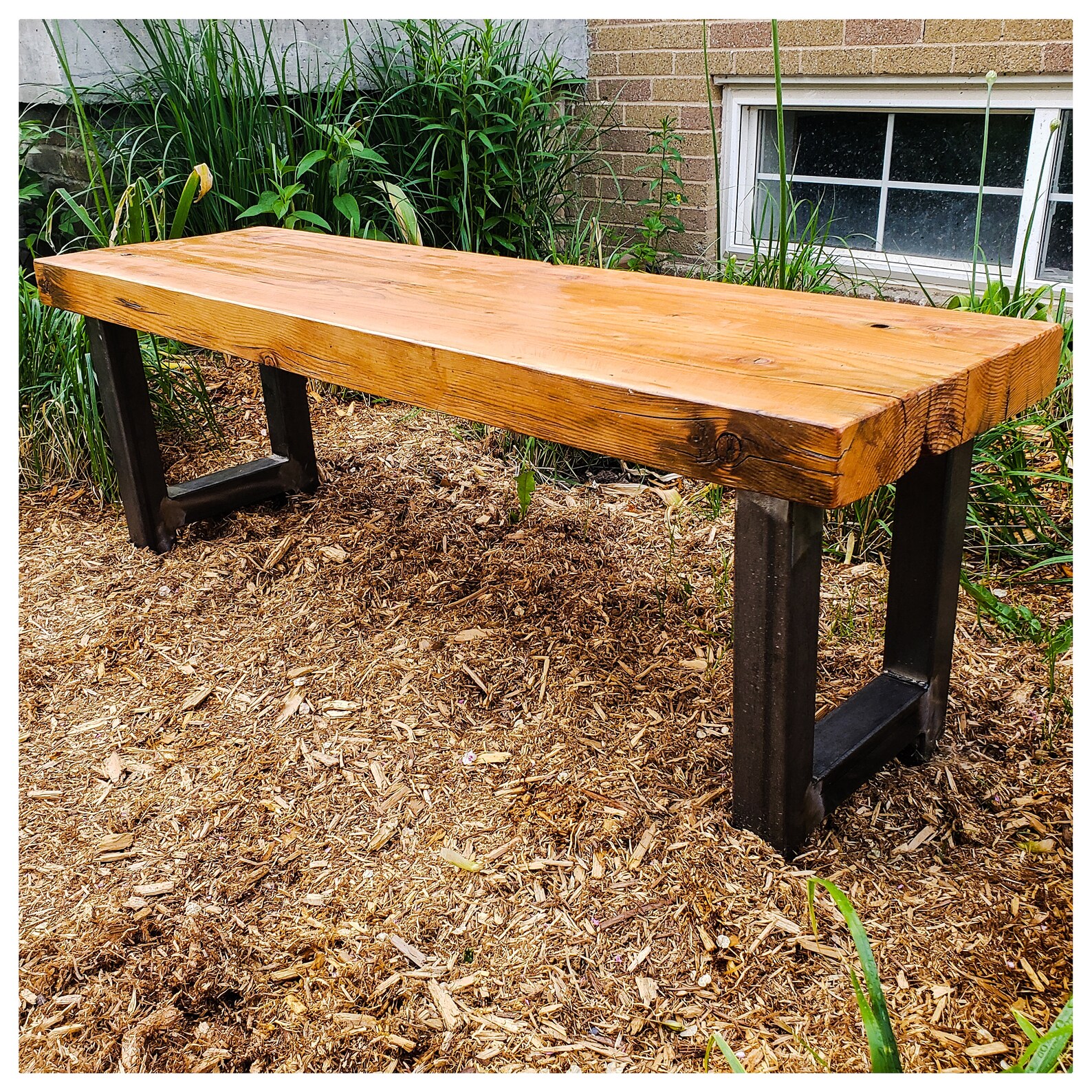 Thick Wood Bench