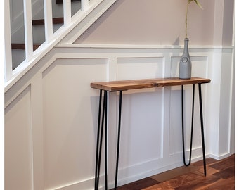 Reclaimed Wood Hairpin Leg Console Table