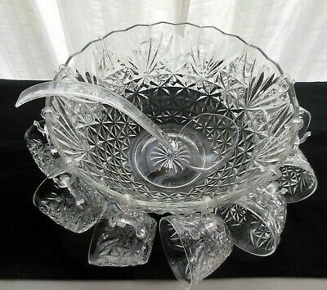 Arlington 26 piece punch bowl set by ANCHOR HOCKING includes Etsy
