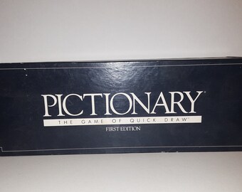 First Edition Pictionary Game Quick Draw Vintage 1985