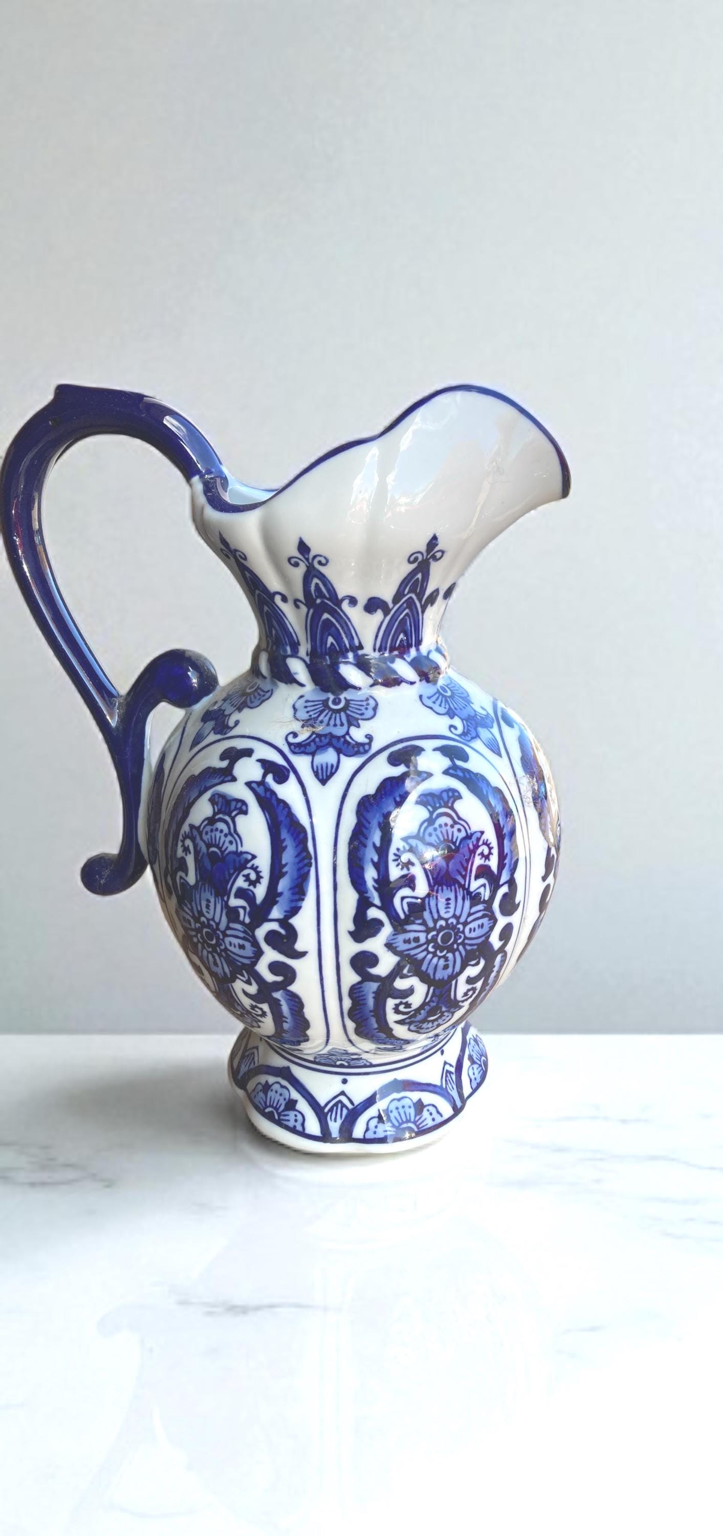 Hobby Lobby Blue and White Ceramic Pitcher(food Grade) or Vase