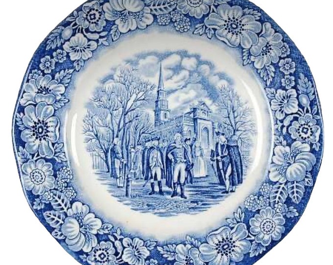 Set of 4 Liberty Blue China Dinner Plates by Staffordshire Etsy