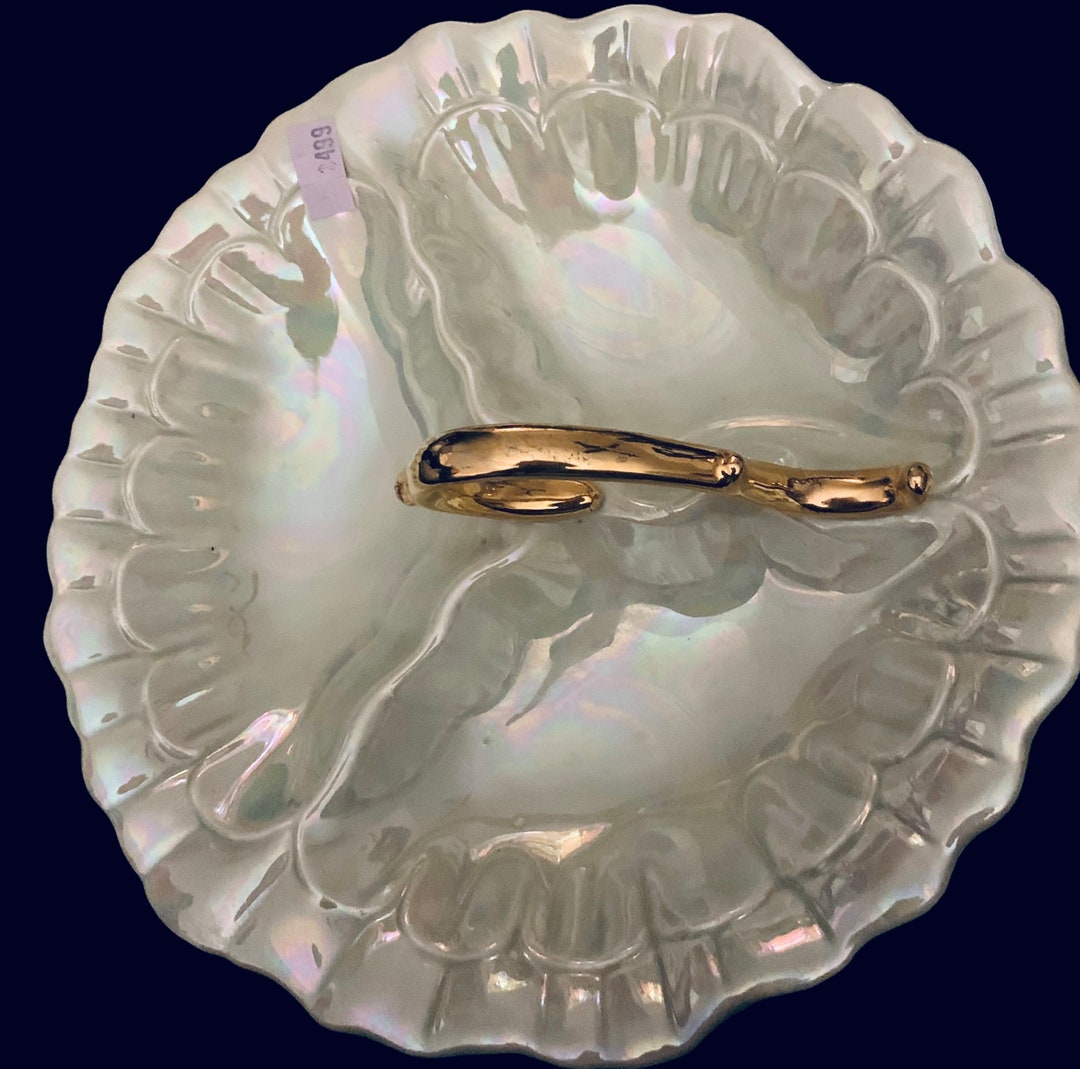 Midcentury Modern Candy Dish in Aurora Borealis by CG USA Etsy