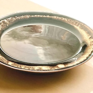 Gourmet Brown by Pfaltzgraff Oval Platter 14&quot; Brown Dripped  Glazed Stoneware, Made in USA 1980&#39;s