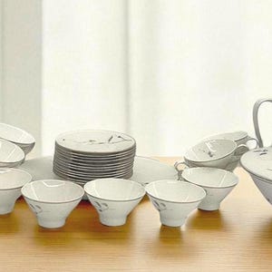 Rosenthal プレート 26cm3枚セット Rosenthal Dinnerware Set Continental Japanese Quince Platinum Trim