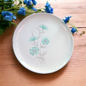 Set of 4 Bread Dessert Plates 6 3/4&quot;  Boutonniere Ever Yours by Taylor Smith and Taylor (TS&T)  Charming Mid-Century Modern Pattern