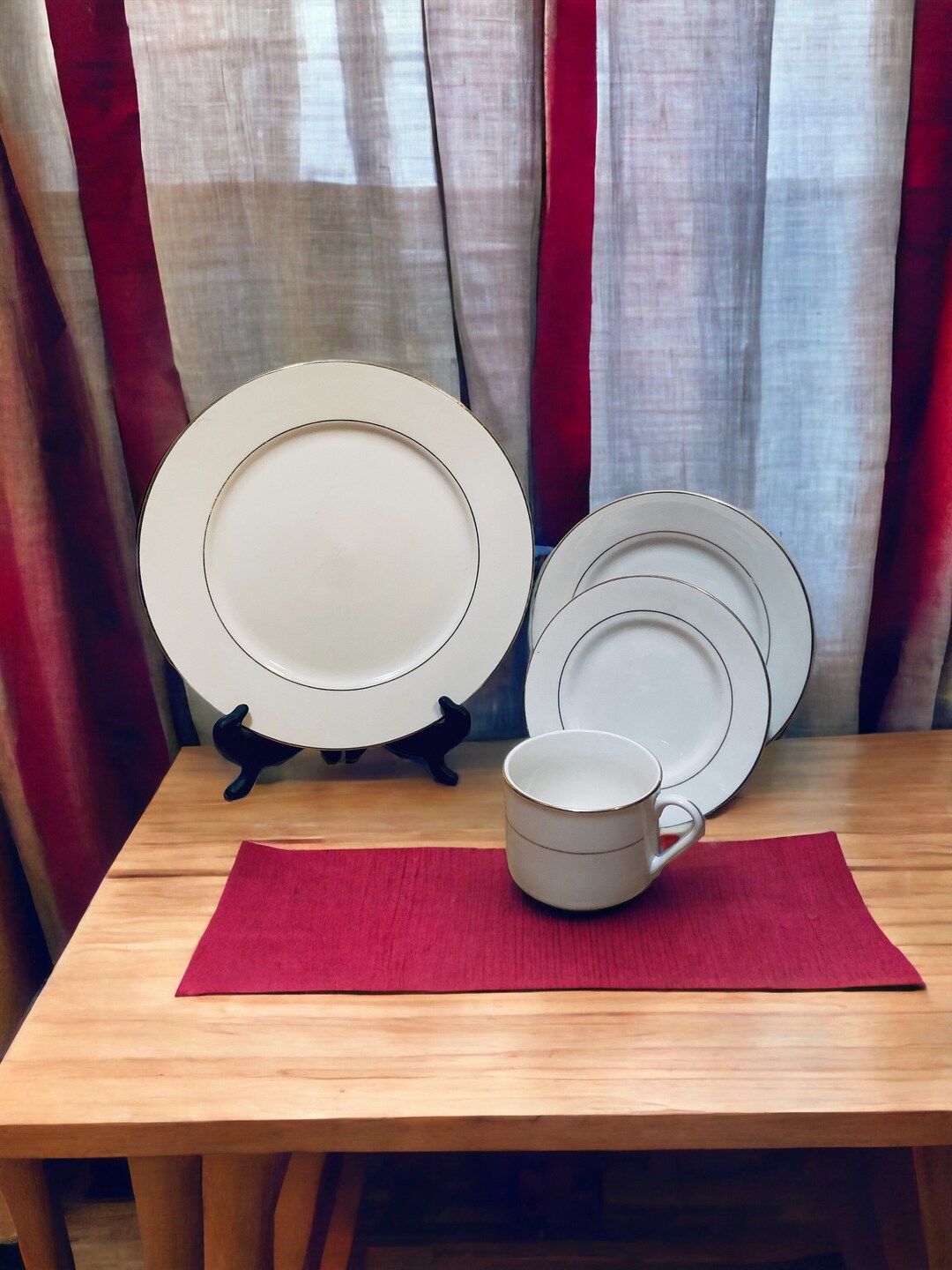 46piece Complete Dinnerware Set Everyday Classic Gold by Etsy