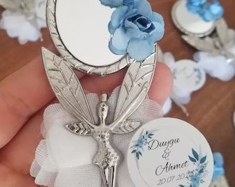 Gastgeschenk Personalisierte Handspiegel , ideale Geschenk Hochzeit Taufe Geburt Babyshower Kommunion Söz