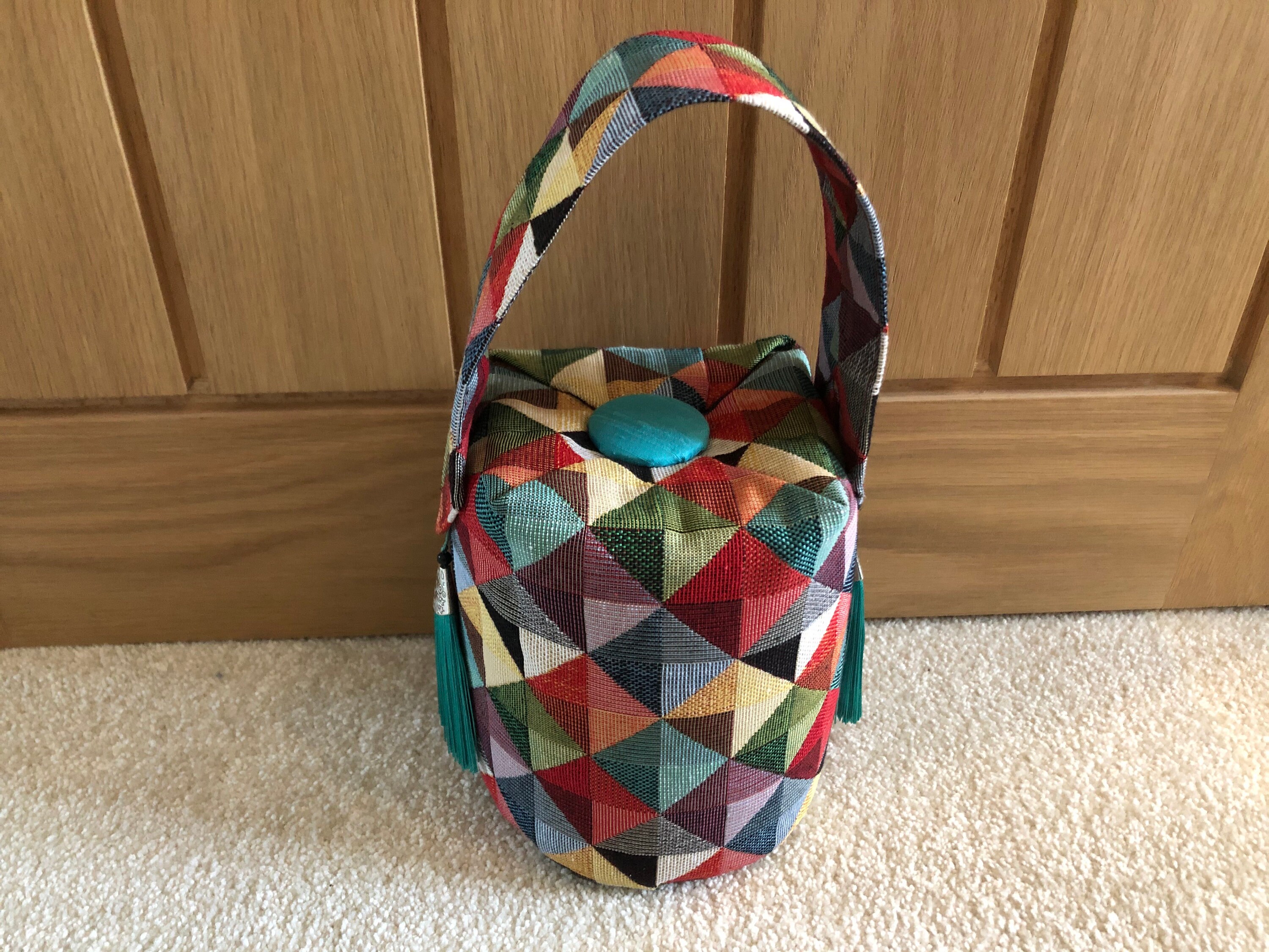 FABRIC DOOR STOP Pre Filled Stunning Geometric Fabric Square Etsy