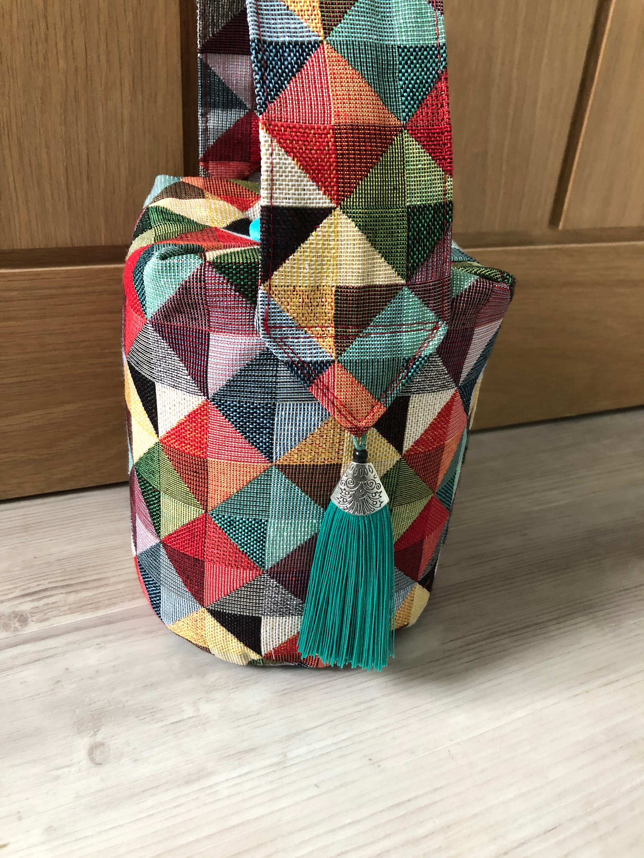 FABRIC DOOR STOP Pre Filled Stunning Geometric Fabric Square Etsy
