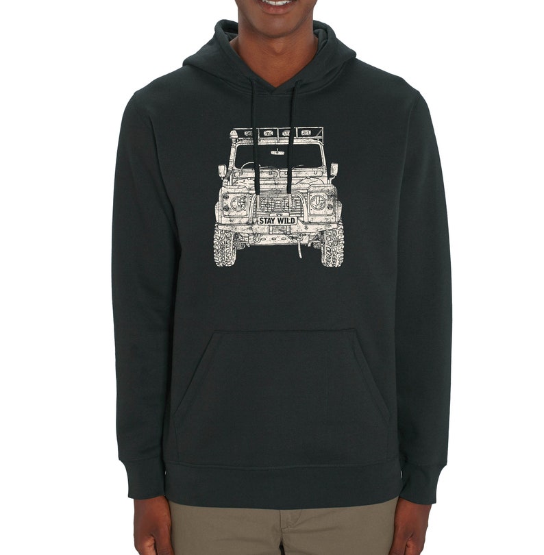 Land Rover Defender Print Adults Unisex Black Slogan Hoodie | Etsy