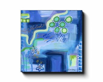 It Is Hope 2 Canvas Print Painting Reproduction Blue Abstract Art Aesthetic Home Decor