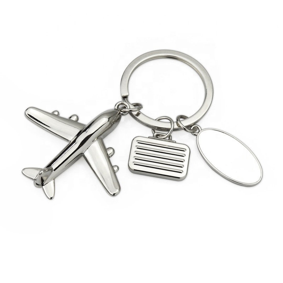 Fly Icon Keychain Customizable Metal Airplane Keychain With Airline, Airport Code, Pilot ...
