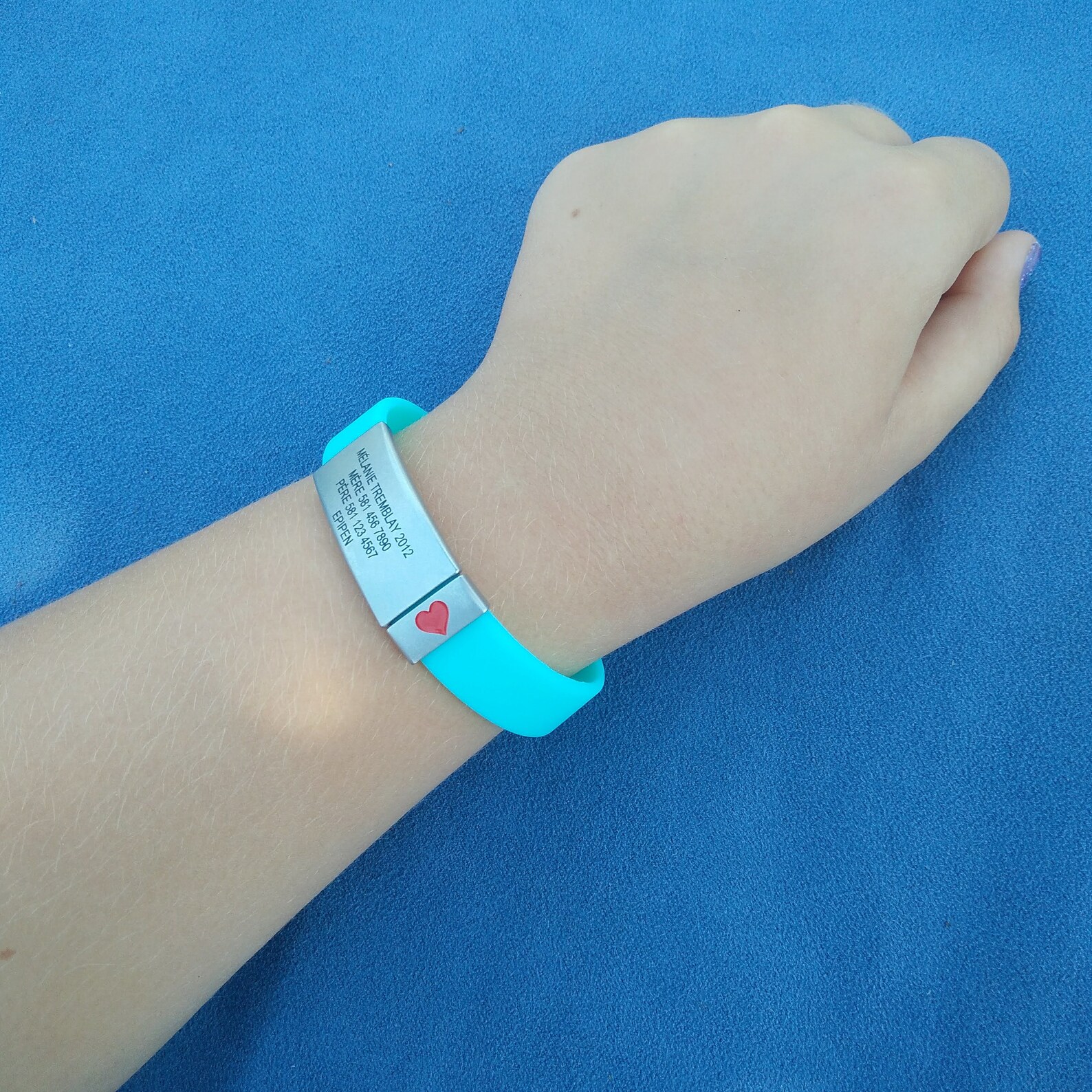 Personalized adult allergy ID bracelet quebec engraved Etsy