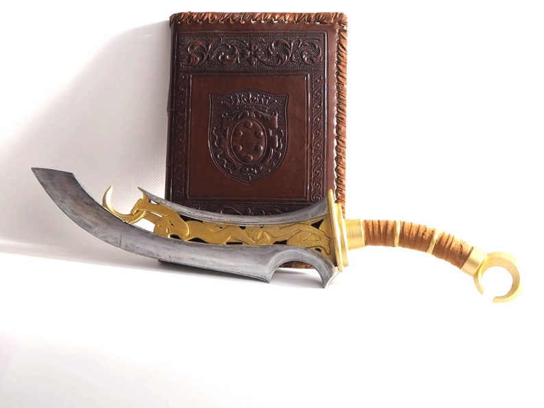 painted fantasy knife cosplay knife cosplay weapon home decoration Makonde dagger 3d printed office decoration dagger prop leather
